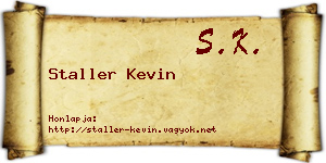 Staller Kevin névjegykártya
